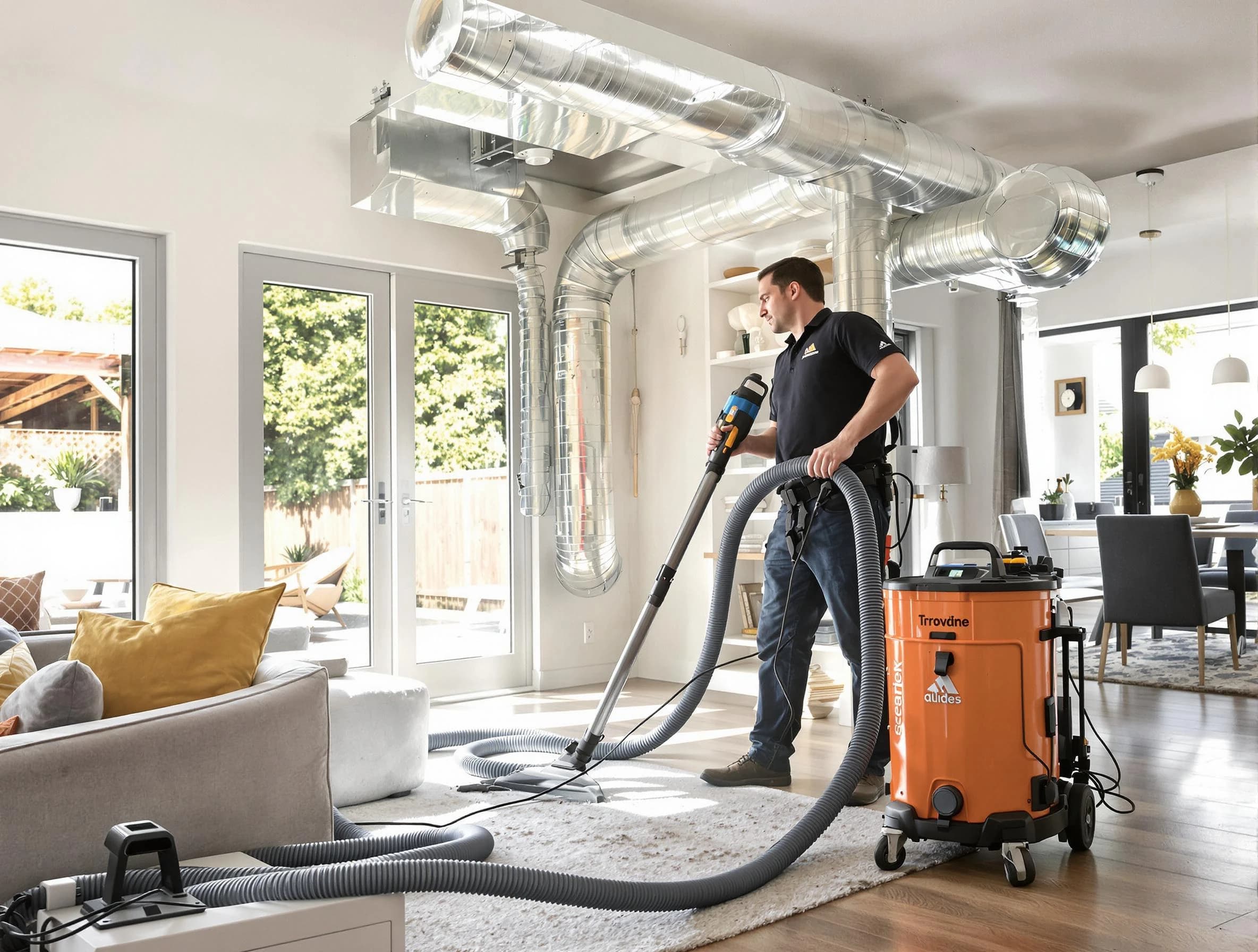 Villa Rica Air Duct Cleaning specialist performing thorough residential duct cleaning using advanced equipment in Villa Rica