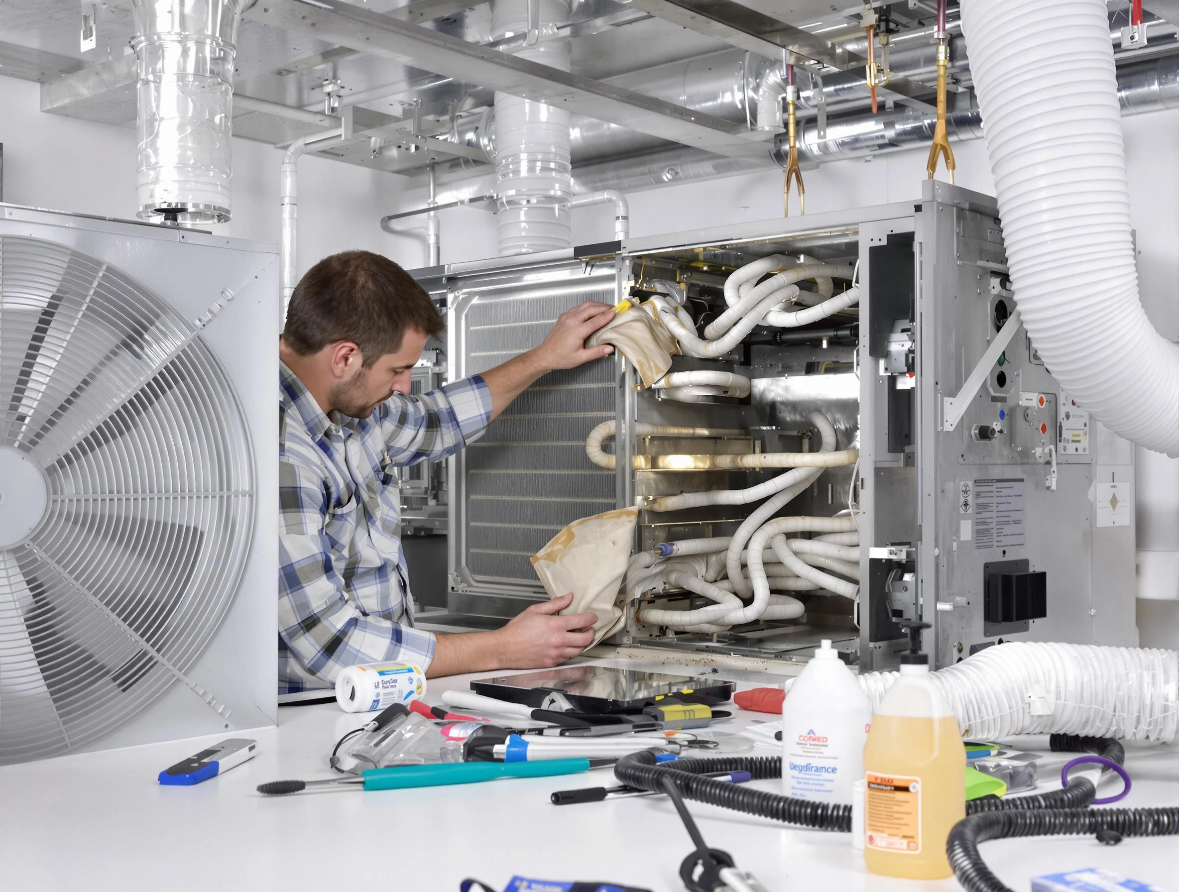 Villa Rica Air Duct Cleaning specialist performing precision AC coil cleaning in Villa Rica