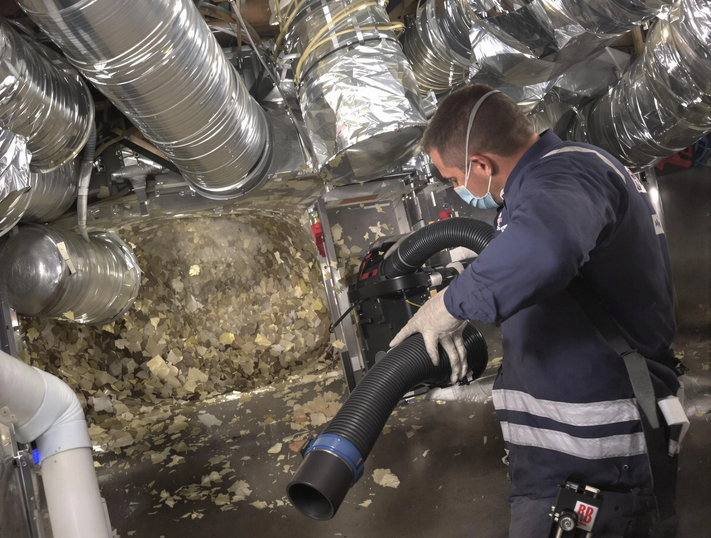 Villa Rica Air Duct Cleaning specialist operating negative pressure cleaning equipment for thorough duct maintenance in Villa Rica